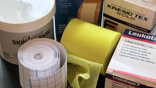 Tapes and blister control products for pointe shoes